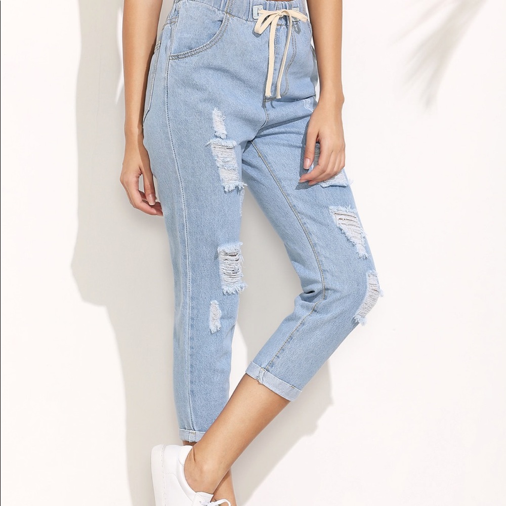 Denim pants.free gift